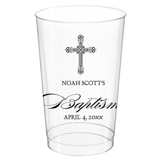 Religious Cross Clear Plastic Cups